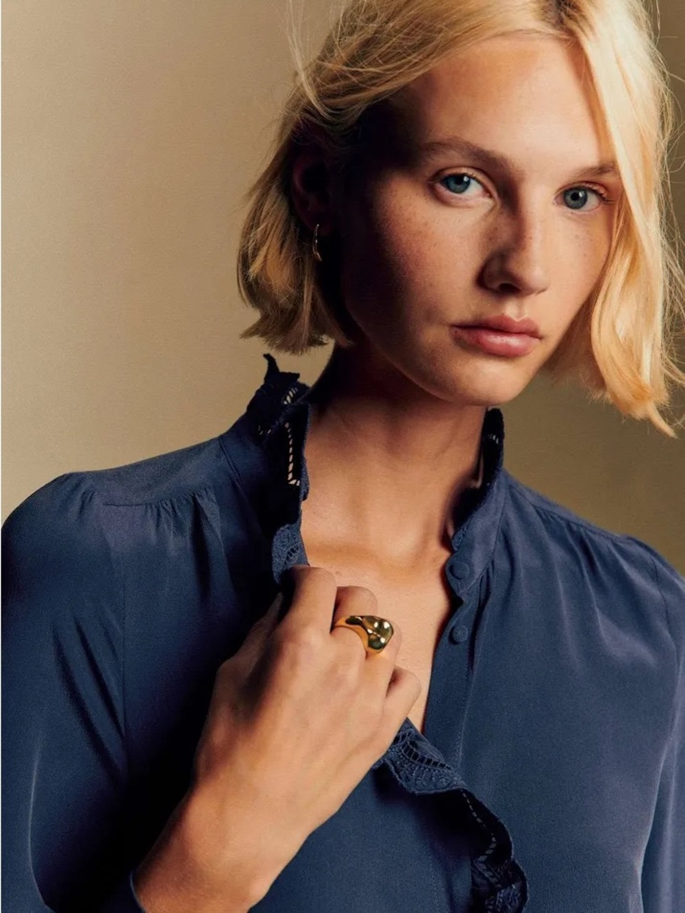 Sezane navy Chloe
